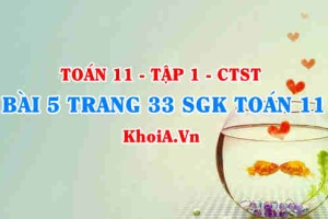Bài 5 trang 33 SGK Toán 11 Tập 1 Chân trời sáng tạo